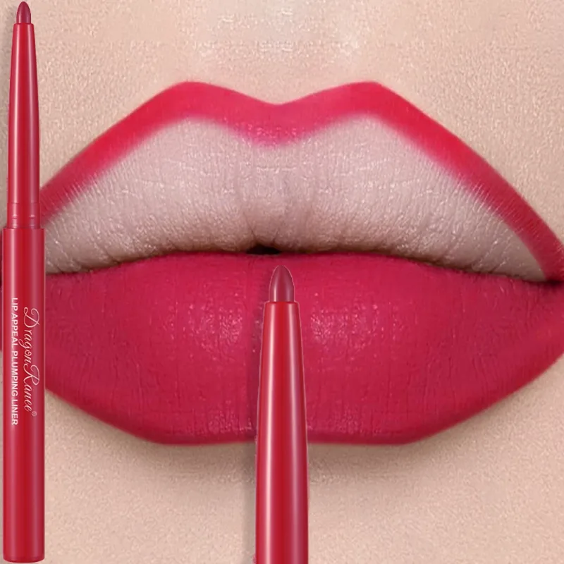 Matita per labbra luccicante pastello opaco matita per labbra impermeabile a lunga durata pasta di fagioli nudi rossetto rosso velluto contorno labbra trucco — image 17