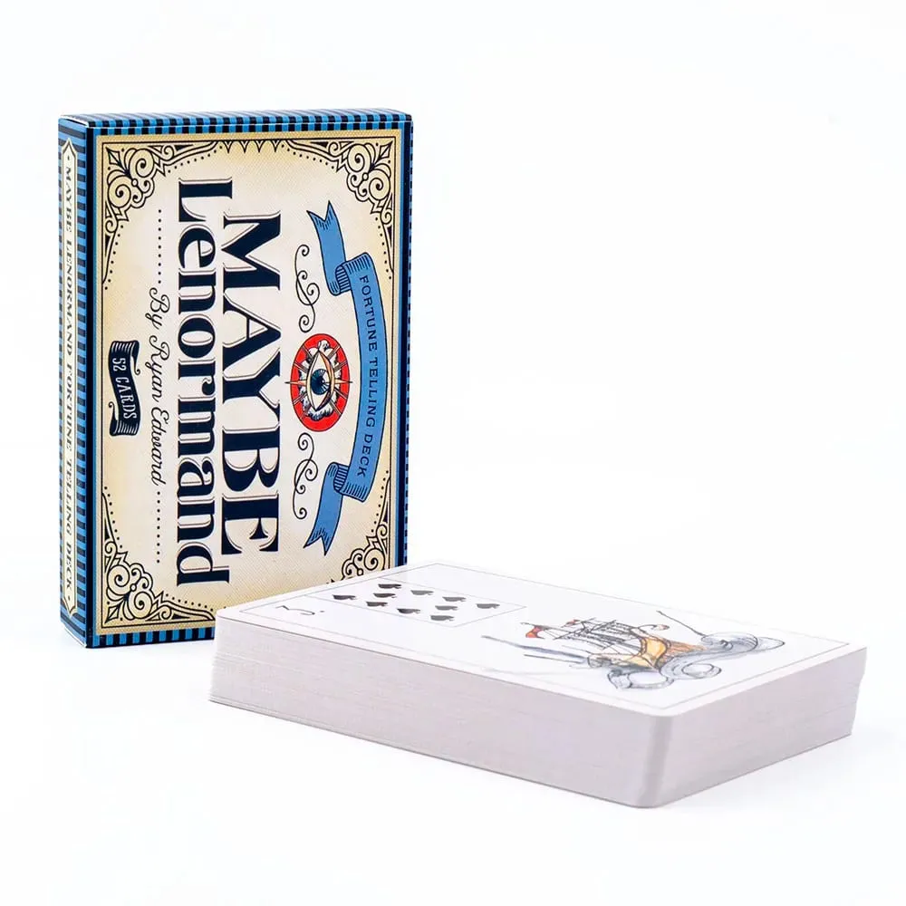 아마도 Lenormand 52 카드 데크-점쟁이 파티 보드 게임을 위한 초보자 친화적인 운명 점 타로 9.7x6.3cm