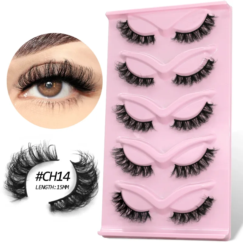 CAT EYE Lashes ดูธรรมชาตินุ่มขนตาปลอม Mink Long Winged End Eye ยาว Eye TAIL Eyelashes EXTENSION แต่งหน้า — image 10