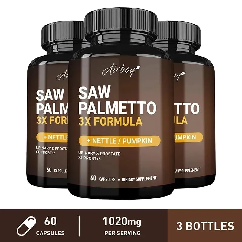 Saw Palmetto Capsules - with Stinging Nettle + Pumpkin Seed Supports Urinary and Prostate Health Improves Sleep Non-GMO — image 11