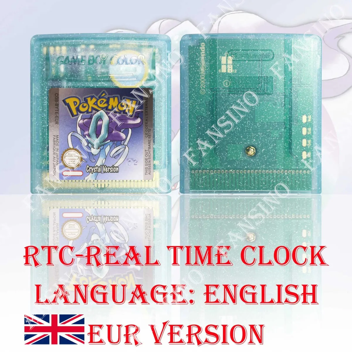 GB/GBC Echtzeituhr Pokemon Crystal/Gold/Silver Version Videospielkassette mit Batterie USA/NOE/FRA/ESP/ITA Version — image 12