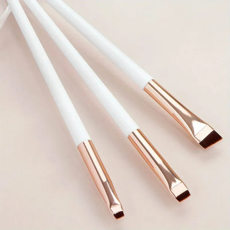 4 stks Blade Make-up Kwasten Schuine Dunne Wenkbrauw Borstel Platte Fijne Eyeliner Borstel Professionele Liner Brow Make Up Tools — image 13