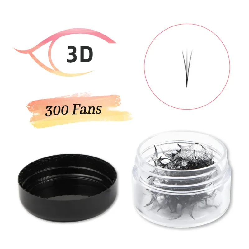 Rujade แฟนหลวม 3D 4D 5D 14D รัสเซียแฟนขนตาหลวมแฟน SHARP Stem บาง Pointy ฐาน Premade แฟน Lashes