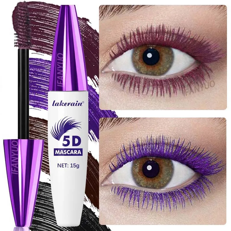 Červené víno Hnědé řasy Řasenka 5D Trojrozměrné řasy Curling Extension Nerozmazává se Voděodolný Fast Dry Lsting Makeup — image 2