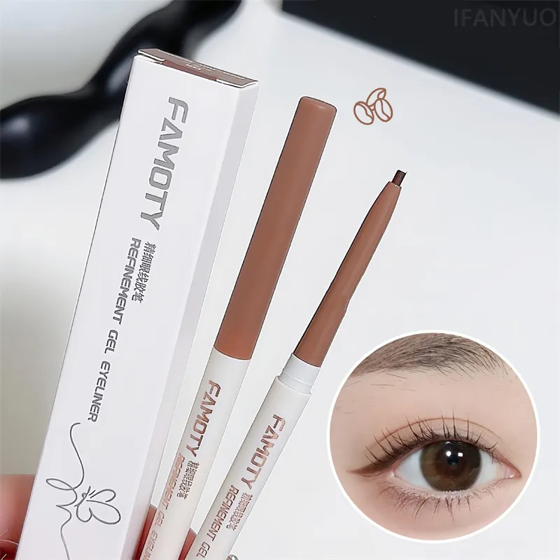 1 unidad de delineador de ojos de gusano de seda, pluma de Gel suave, delineador de ojos mate de larga duración, lápiz de Gel delineador de ojos impermeable, maquillaje coreano de secado rápido — image 7