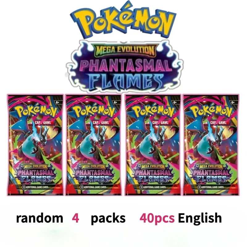 fun 40 Pieces Pokemon Card Pack 4 Sets Sun Moon Violet 151 English Trading Cards Collectible Toys Halloween Gift Fantasy Sci Fi