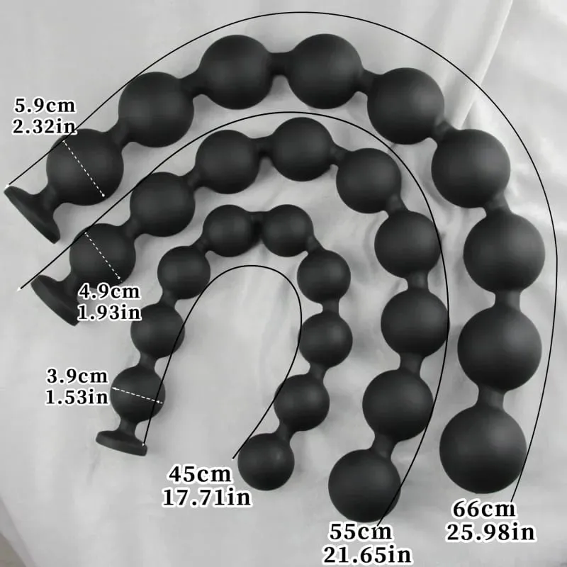 Perles anales en Silicone dilatateur énormes boules d'annales cul Anus mais Plug Anal Plug Anal Buttplug Analsex Long jouets sexuels anaux pour hommes femmes — image 2
