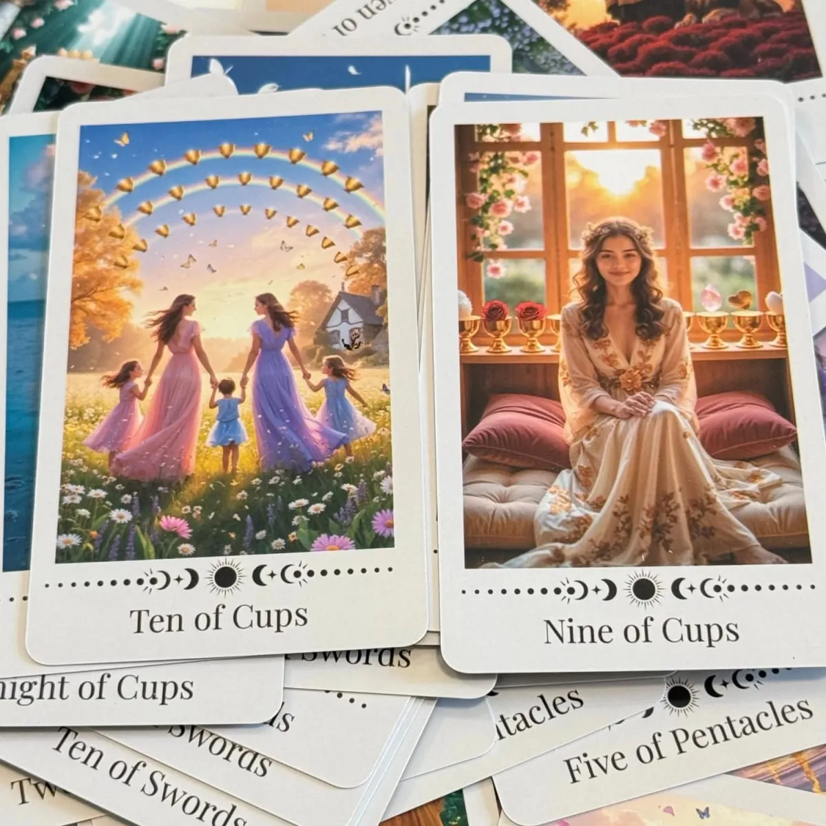 12*7cm Inner Rose Tarot Deck in Metal Box 350GSM with Paper Instruction Manual Self Growth Meditation Board Games — image 3