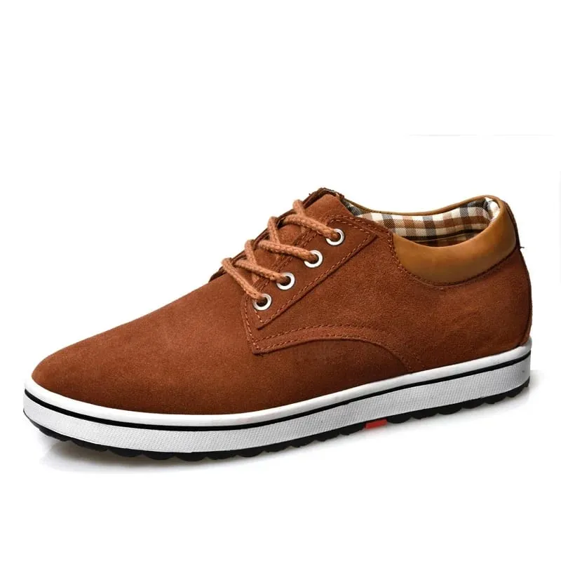 Booster Shoes Lift Men รองเท้าผ้าใบเสริมส้นเพิ่มความสูงพื้นรองเท้า 6CM Sport Black Blue Brown — image 10