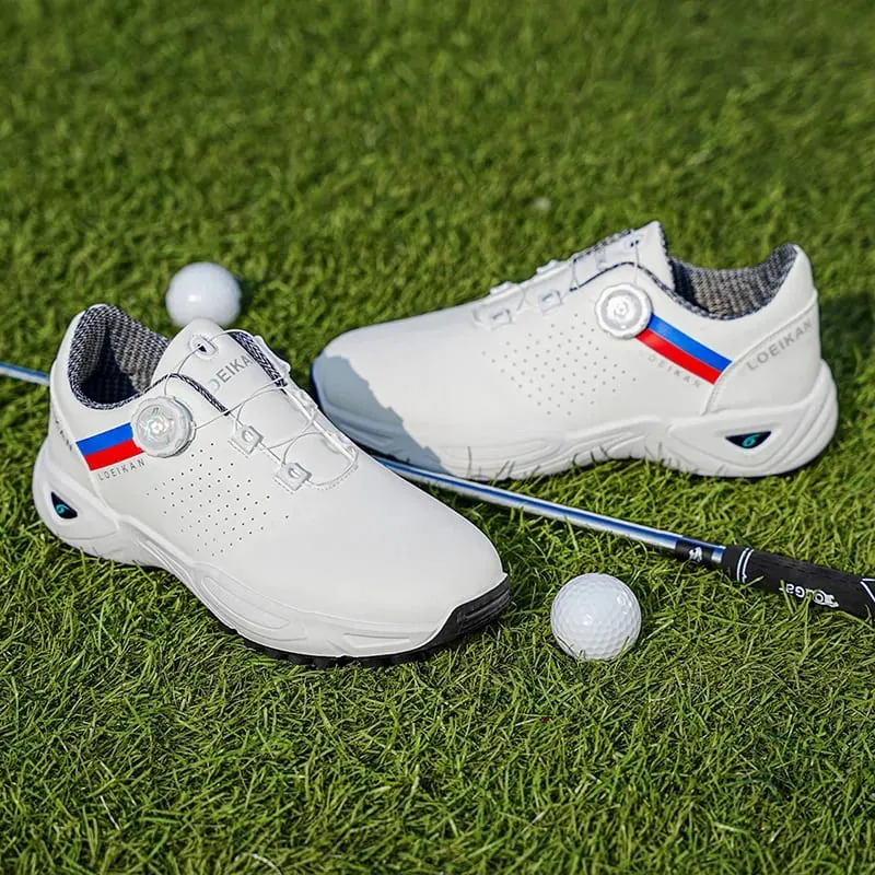 Chaussures de golf pour hommes | Fermeture à bouton rapide | Baskets de golf antidérapantes sans crampons — image 6