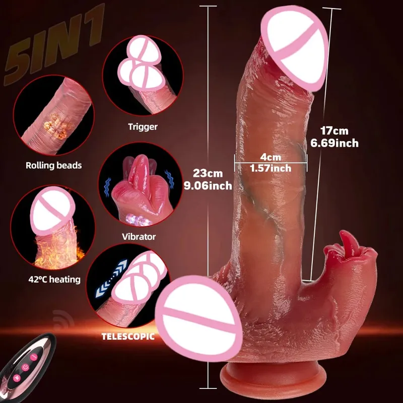 Dicker Dildo-Vibrator für Frauen, realistische Dildos, Penis-Fernbedienung, stoßend, beheizte Vibratoren, Sexspielzeug, Anal-G-Punkt-Stimulatoren