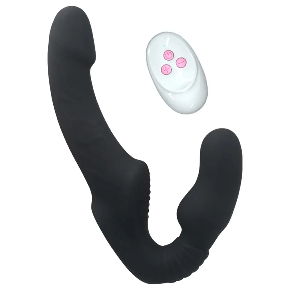 10 ความเร็ว Strapless Strapon Dildo Vibrator หญิง Double Vibrating G Spot เพศผู้ใหญ่ของเล่นสำหรับผู้หญิงคู่ Anal Prostate นวด — image 5