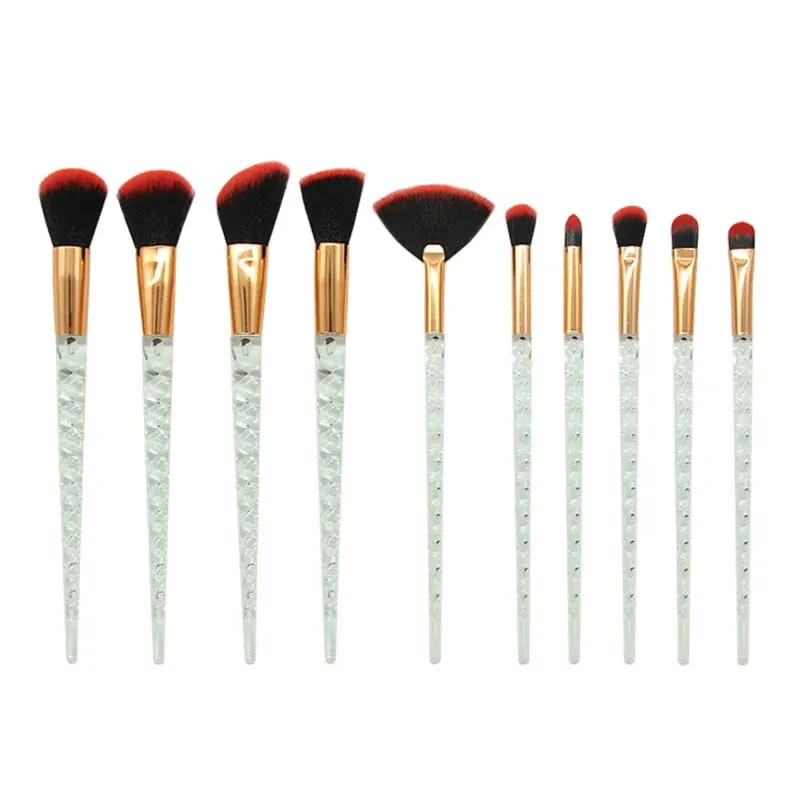 10pcs Berus Makeup Set Berus Asas Rambut Lembut Serbuk Pemerah Pipi Kontur Kening Pembayang Mata Wanita Kosmetik Blending Alat Mekap — image 12