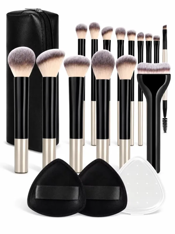 13/17/22 pièces ensemble d'outils de maquillage ensemble de pinceaux de maquillage professionnel sac de maquillage accessoires de maquillage pinceau de fond de teint pinceau à Blush. — image 2