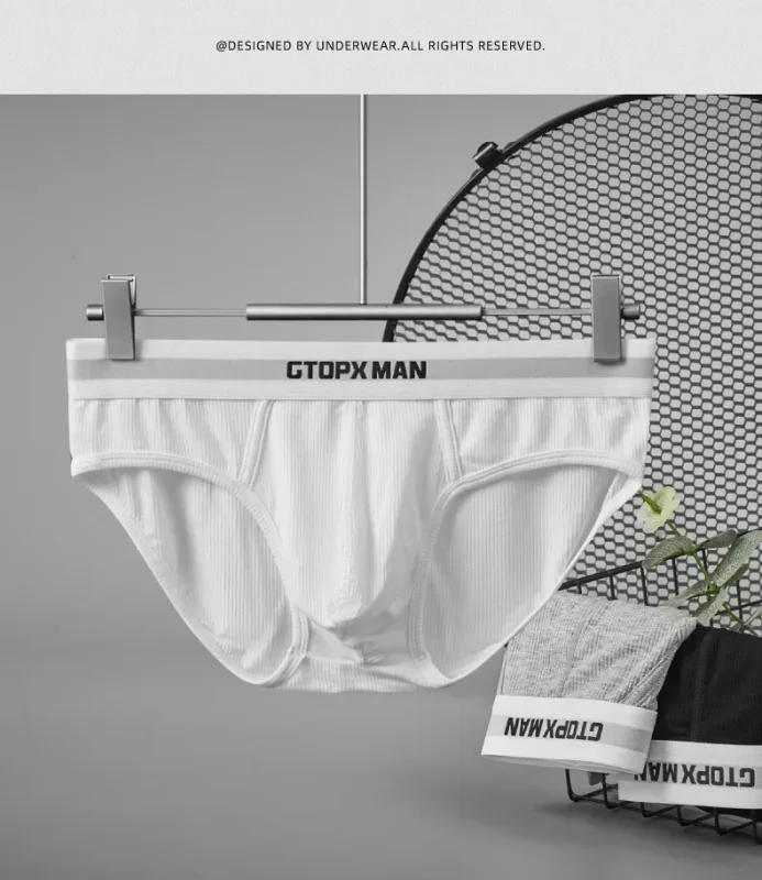 3 Pak Pakaian Dalam Pria Satu Lapis Musim Panas Celana Dalam Bertingkat Rendah untuk Pria Celana Dalam Elastis Nyaman Cocok Ropa Interior Hombre — image 11