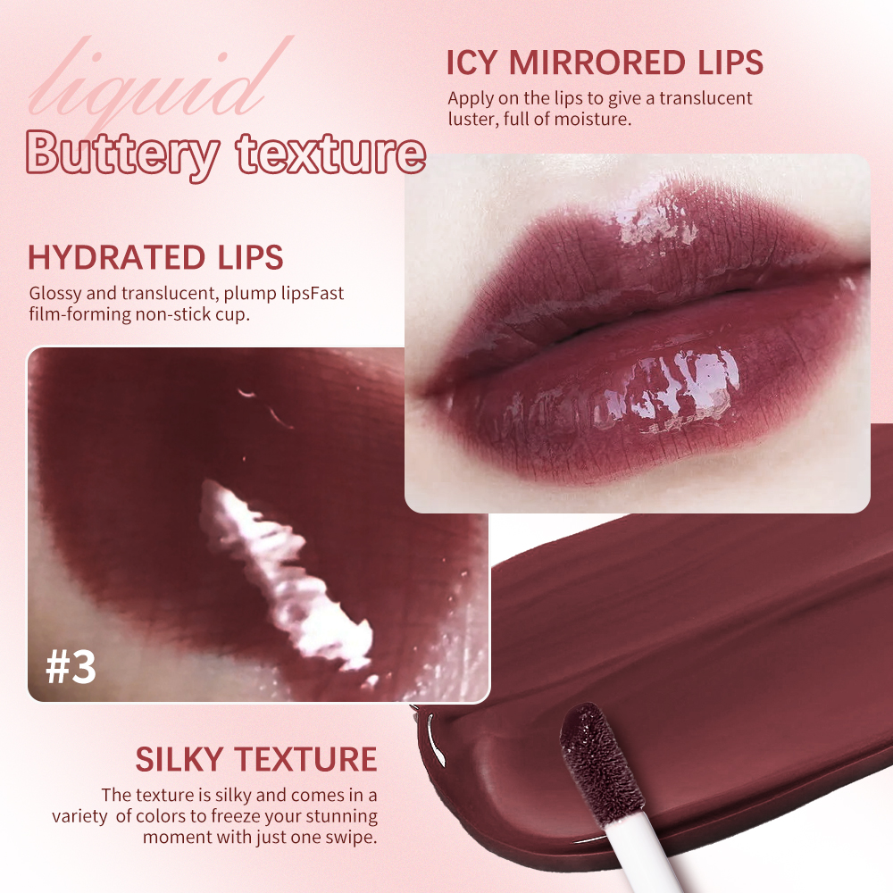8ml Butter Non-stick Cup Gloss Lip Gloss Moisturizing Mirror Lip Gloss Holdbar farve Lip glaze Dye Lip Liquid Makeup For Damer — image 4