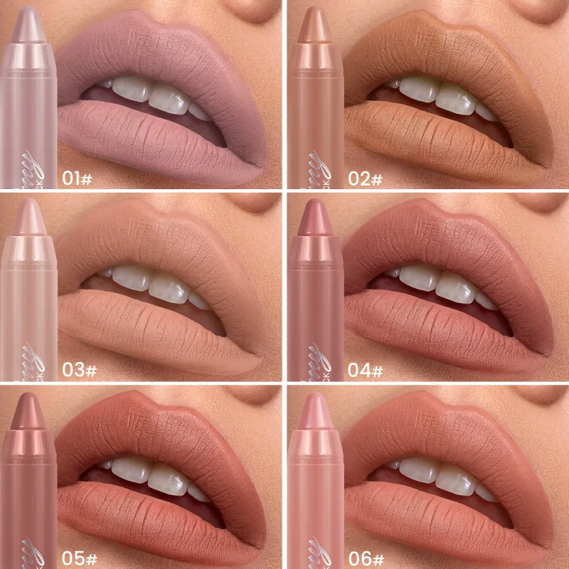 Pelapik Bibir Matte Pelbagai Warna Digunakan Sebagai Pelapik Bibir dan Gincu Mudah Digunakan Dengan Tepat Kalis Air Tahan Lama Tidak melekat — image 3