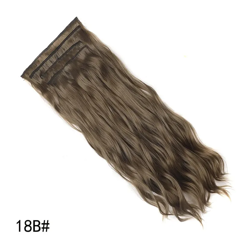Jeedou Synthetic 4 Teile/satz Clip-in Strand Wellige Haarverlängerungen Lange Bouncy Lockige Haarteile Schwarz Braun Farbe für Frauen — image 11