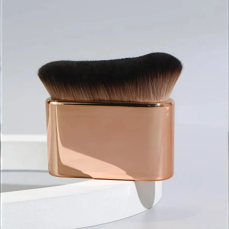 1 berus asas emas mawar untuk menyamak campuran bedak asas pemerah mata pembayang mata bronzer dan asas pada muka dan leher dengan bulu hujung tinggi dan rendah