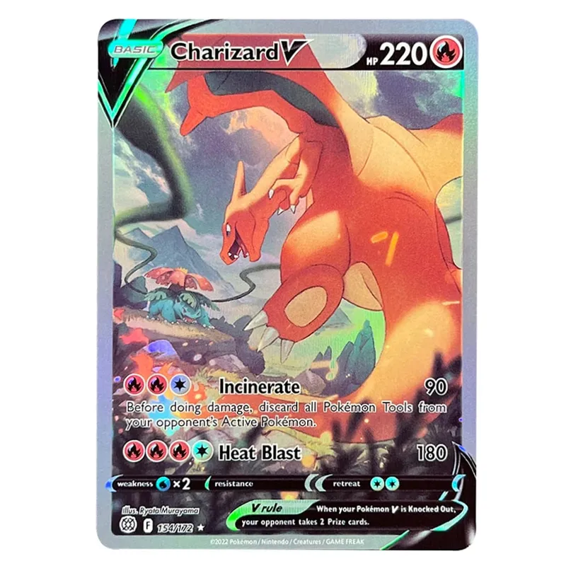 PKM Cards Holographic Charizard Ex GX Rainbow Blastoise VMAX Darkrai VSTAR Hobbies Rare Collection Battle Cards Toys Gifts