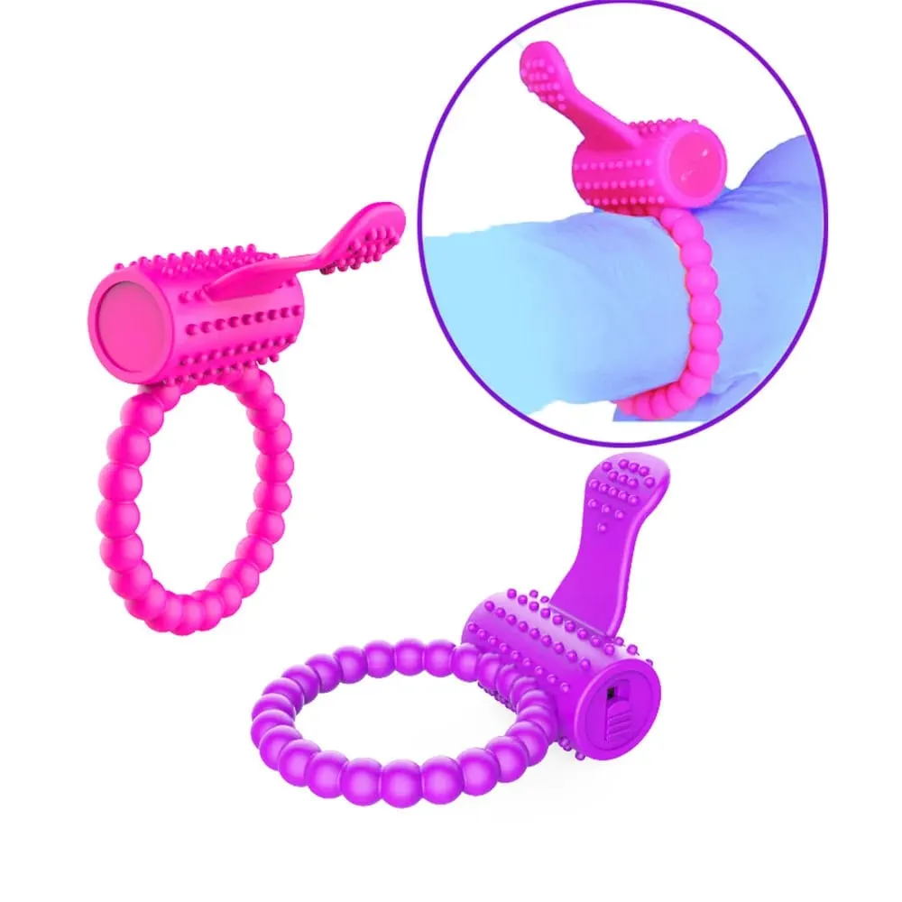 Anello vibrante per pene super elastico Orecchie di coniglio Stimolatore Ritardo Erezione Anello per pene Coppia reciproca Giocattolo del sesso Silicone impermeabile — image 1