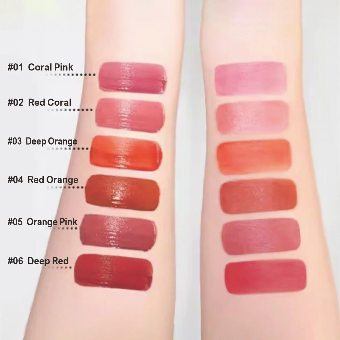Lip Cheek Water Tint Mat Lip Stain Fugtgivende Frugt Flydende Læbestift Blush 6 Farve Lip Gloss Langtidsholdbar Vandfast Kosmetik — image 5