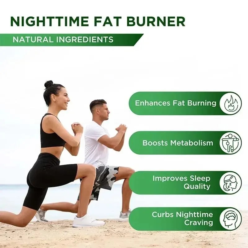 Nighttime Weight Loss Supplements - Appetite Suppressant Burns Fat Improves Digestion Promotes Sleep and Relaxation — image 3