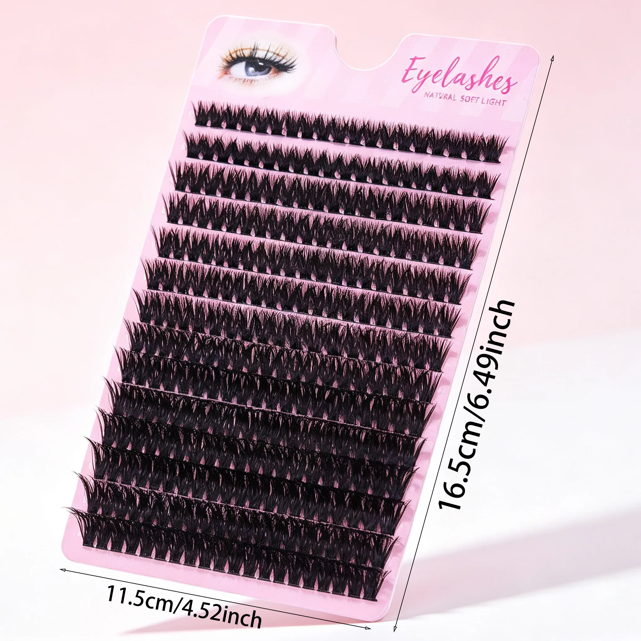 80D Faux Mink Cluster Lashes D Curl Volumen Individuelle vippeklynger Bløde segmenterede falske øjenvipper DIY Naturligt øjenmakeupværktøj — image 4