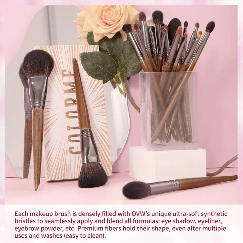 OVW Makeup Brushes Set Professionell makeupborste för Foundation Face Eyeshadow Makeup XQ3-24 — image 6