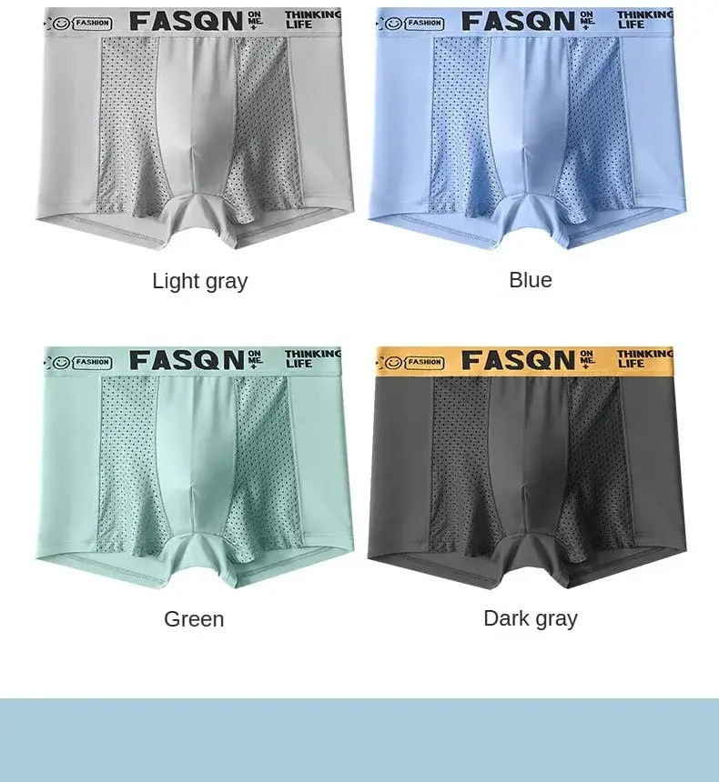 3PCS Seluar Dalam Mewah Lelaki Seluar Dalam Tipis Boxer Saiz Besar Seluar Dalam Lelaki Bernafas Cepat Kering Seluar Pendek Sutera Ais Ditambah Seluar Dalam — image 8
