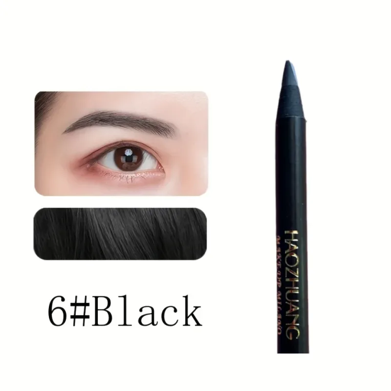 Pull Eyebrow Pencil Black Makeup High Quality Wild Line Eyebrow Pencil Hard Core Flat Head Pen White Waterproof