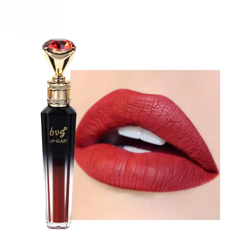 Lip Gloss Holdbar Fugtgivende Vandtæt Ikke-fadende Non-stick Cup Farve Holdbar Velvet Mat Lip Gloss Kosmetik til kvinder — image 12