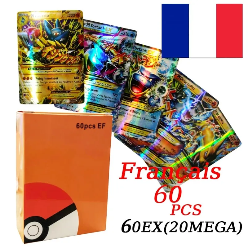 2025 Nuova Versione Francese Carte Pokemon VMAX V EX GX MEGA Carte Collection Battle Trainer Per Bambini Giocattoli Di Natale Regalo — image 11