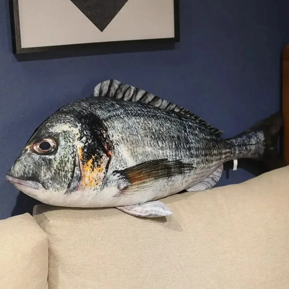 Poduszka na sofę okoń imitacja ryby poduszka nadziewane grouper kreskówka ryba miękka bawełna PP ryba poduszka Anime prezenty — image 1