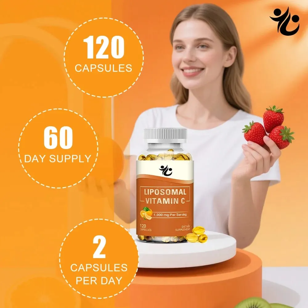 Liposomal Vitamin C 1000mg Kapsul-Menyokong Pengeluaran Kolagen Pertahanan Imun Kulit Keserian Kognitif & Peredaran Darah — image 5