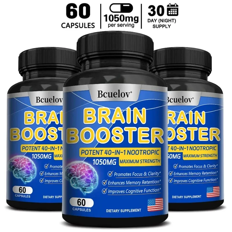 Brain Nutrition Capsules - Dietary Supplement 40-in-1 Potent Formula Vegan Non-GMO Supports Focus and Brain Health — image 10