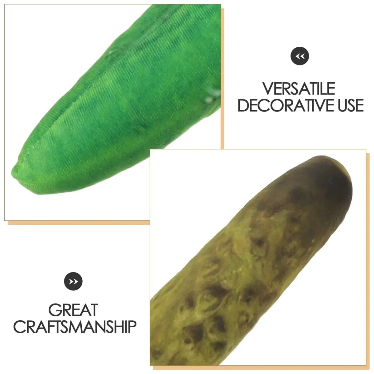 2 pezzi cetriolo sottaceto morbido cuscino cuscino alimentare per cartoni animati arredamento creativo cuscini di supporto per la schiena lombare zucca gialla farcita divertente — image 5
