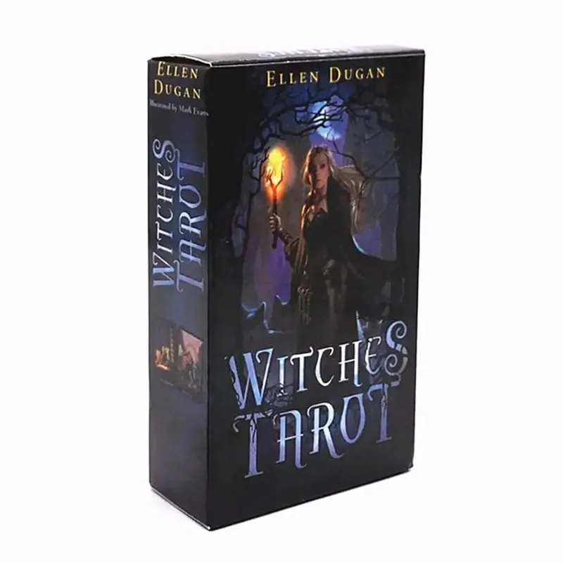 Witches Tarot Deck Oracles Cards Mysterious Divination English Tarot Cards for Women Girls Cards Game Board Game PDF Guidebook