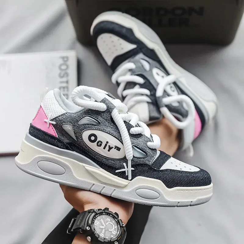 2023 neue Turnschuhe männer Bequeme Low-top Schnürung Plattform Erhöhte Casual Schuhe Outdoor Skateboard Schuhe Turnschuhe für Männer — image 10