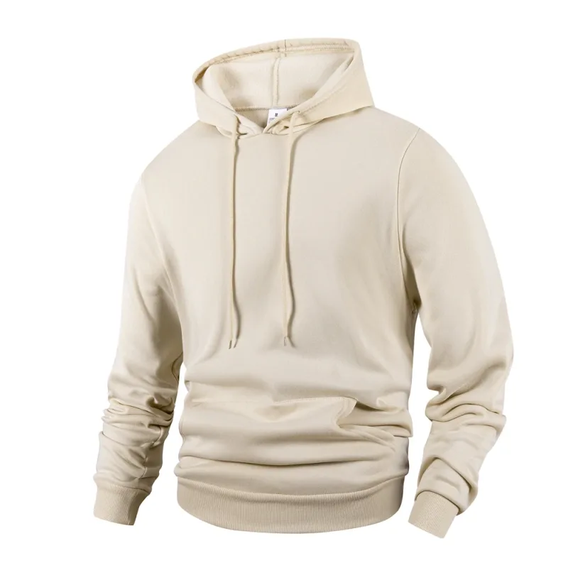 ผู้ชาย Casual Thicken Hoodies ฤดูใบไม้ร่วงฤดูหนาวเสื้อแขนยาวแฟชั่นหลวมสีทึบเสื้อกันหนาวฤดูใบไม้ผลิ WARM กลางแจ้ง Hoody — image 4