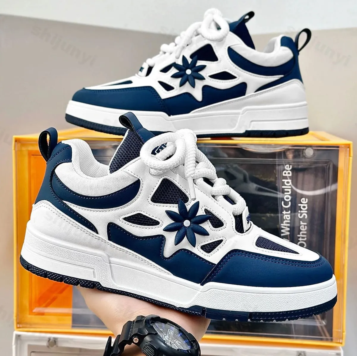 Chaussures vulcanisées à plateforme pour hommes, nouvelle mode, semelle épaisse accrue, respirantes, résistantes à l'usure, chaussures de sport décontractées pour hommes — image 2