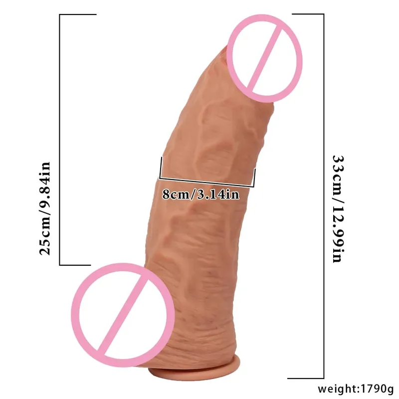 Super duża skóra Dildo Penis masażer prostaty pasek-on silikonowy realistyczny korek analny Masturbator seksowne dorosłe ogromne wibratory Sex zabawki — image 11