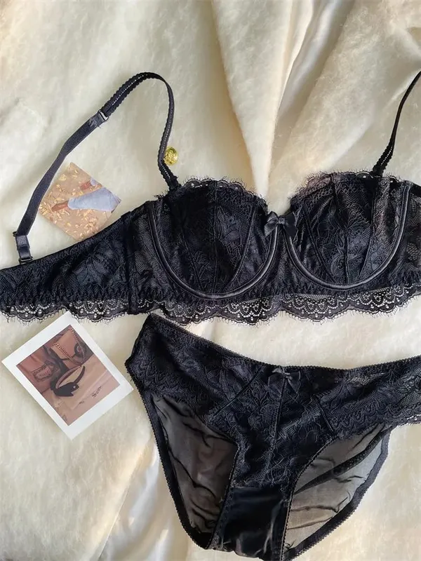 Conjunto de sujetador con Orejas de conejo francés de media copa, gran oferta, sin tirantes, antideslizante, minimizador, soporte lateral, antihundimiento, lencería de mujer 32-38 — image 9