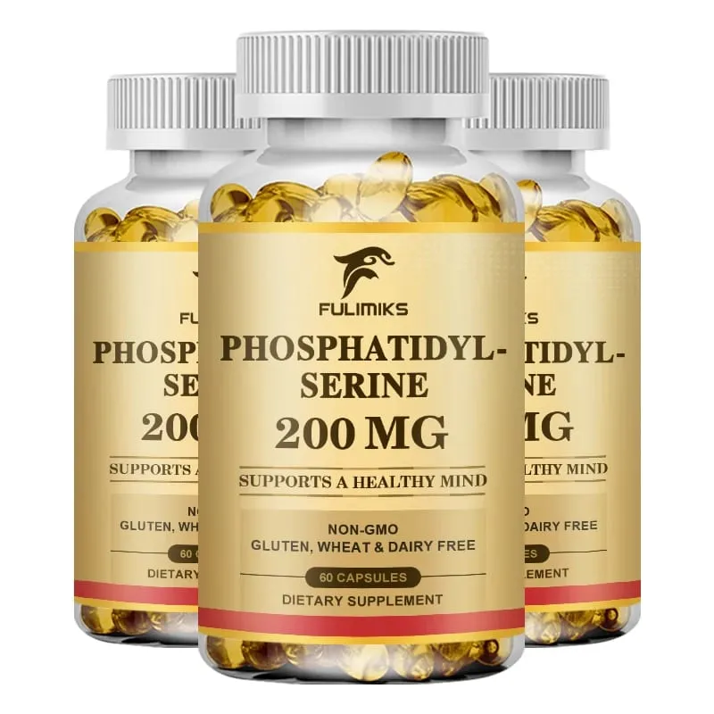 PhosphatidylSerine Capsules High Absorptions Supplement til støtte for hukommelsesfokus Kognitiv søvn og hjernesundhed — image 9