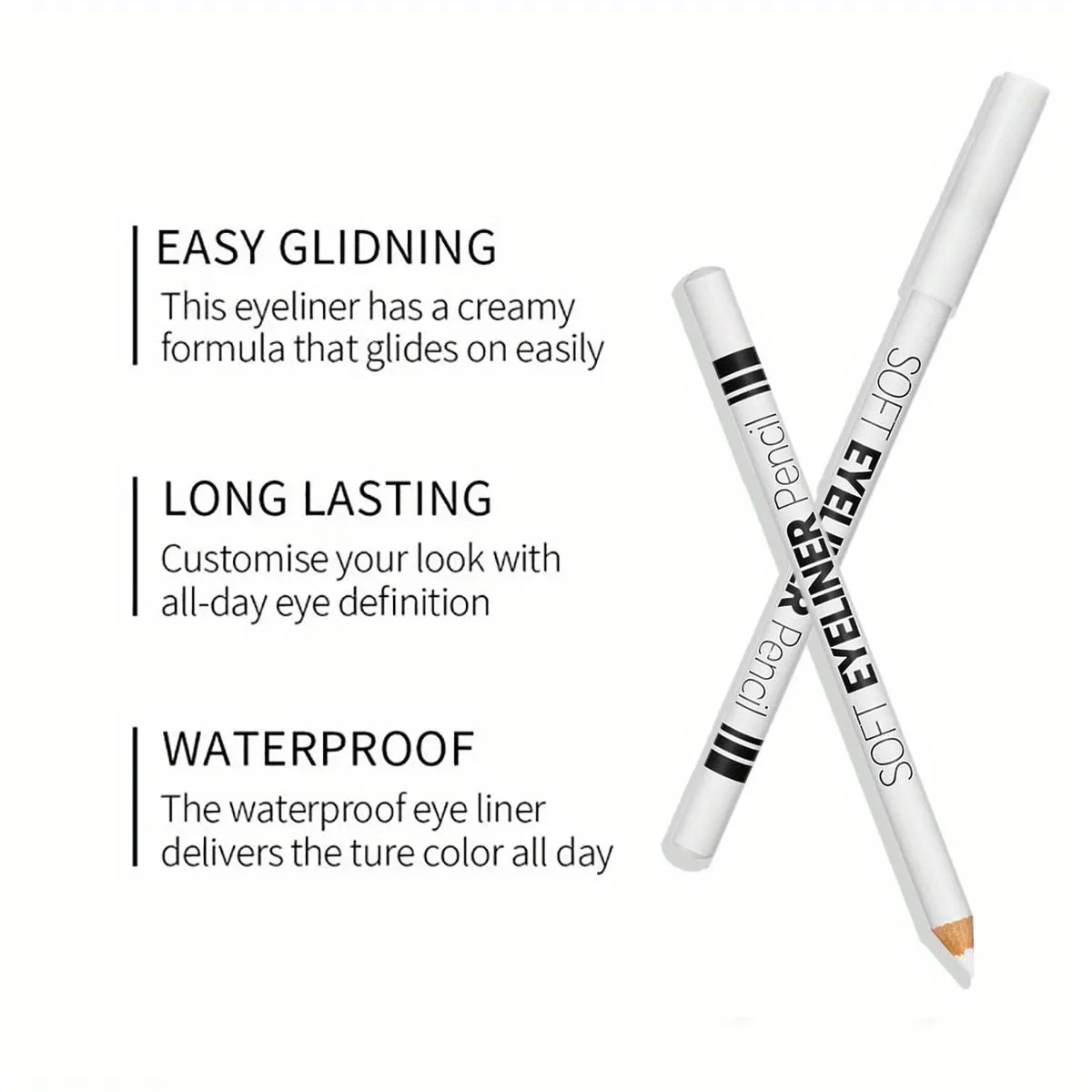 Matte White Wood Eyeliner Eyeshadow Pen Waterproof and Smudge-proof Easy To Use for Beginners Suitable for All Skin Types — image 3