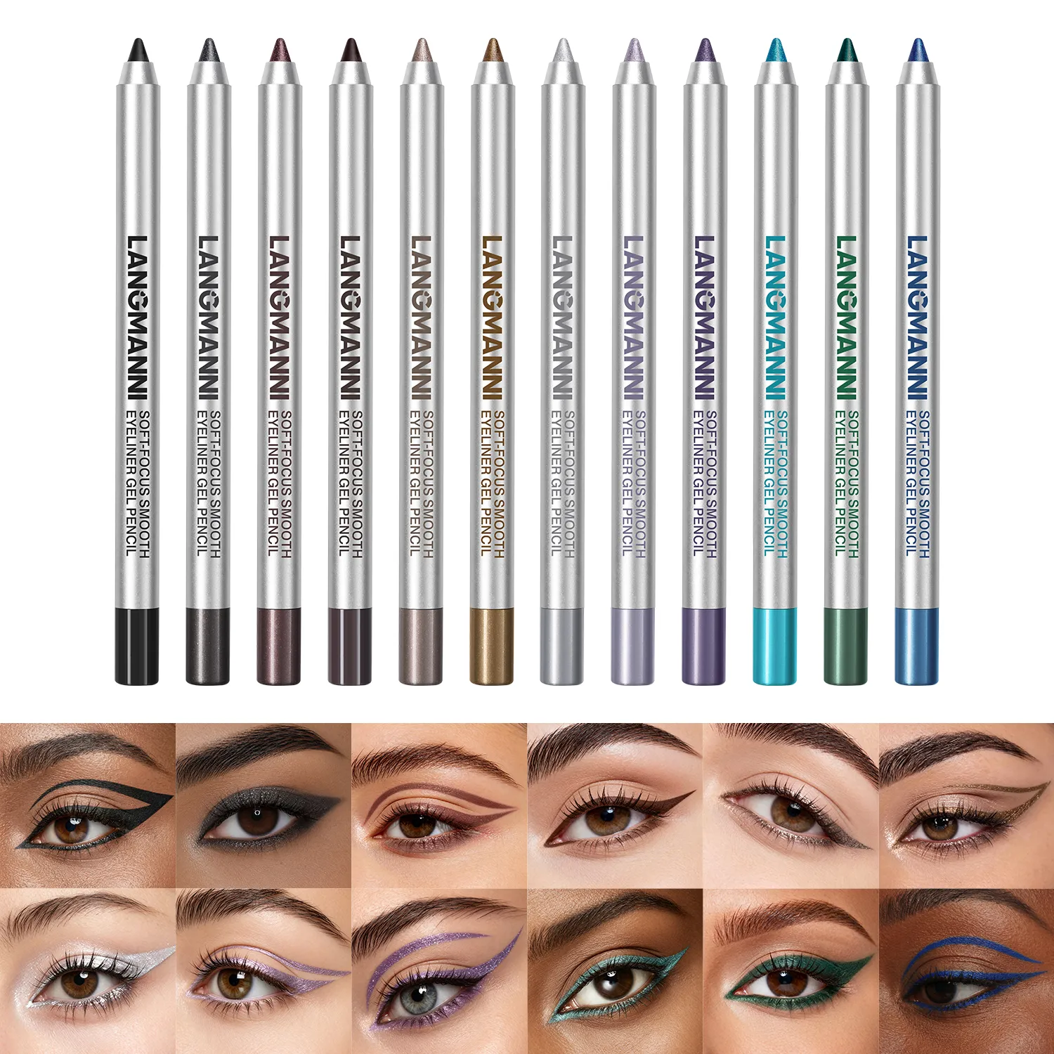 Waterproof and Sweat Proof Pearlescent Shining Eyeliner Gel Pencil Long Lasting Smooth Easy To Colors Women Eye Makeup — image 5