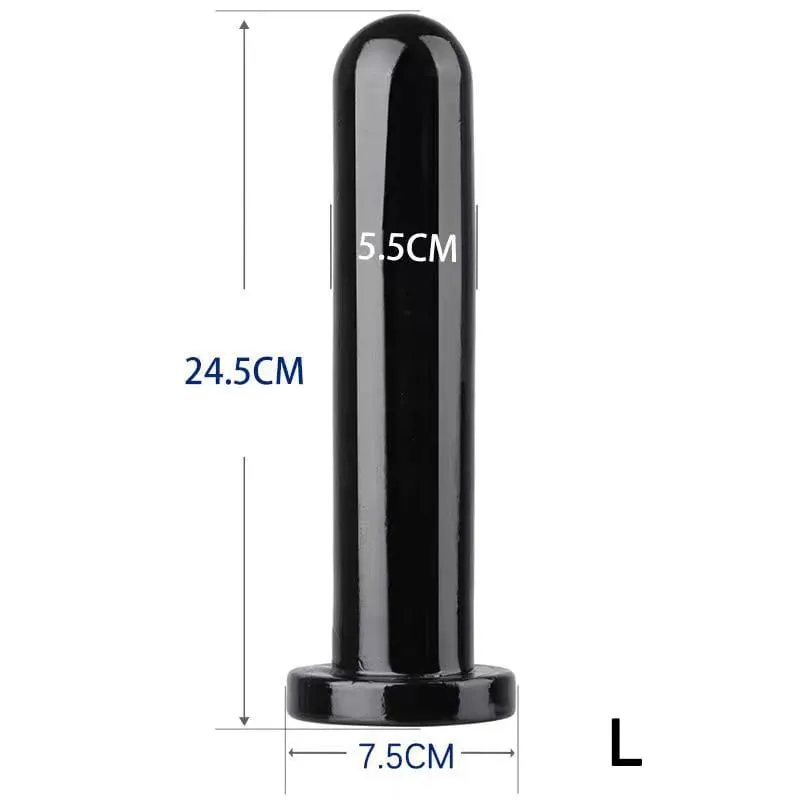 24.5 cm Uzun Şeffaf Jöle Pürüzsüz Yüzey Strapon Anal Yapay Penis Düz ButtPlug TPE Yapay Penis Anal Plug Samimi Seks çiftler için oyuncaklar — image 8