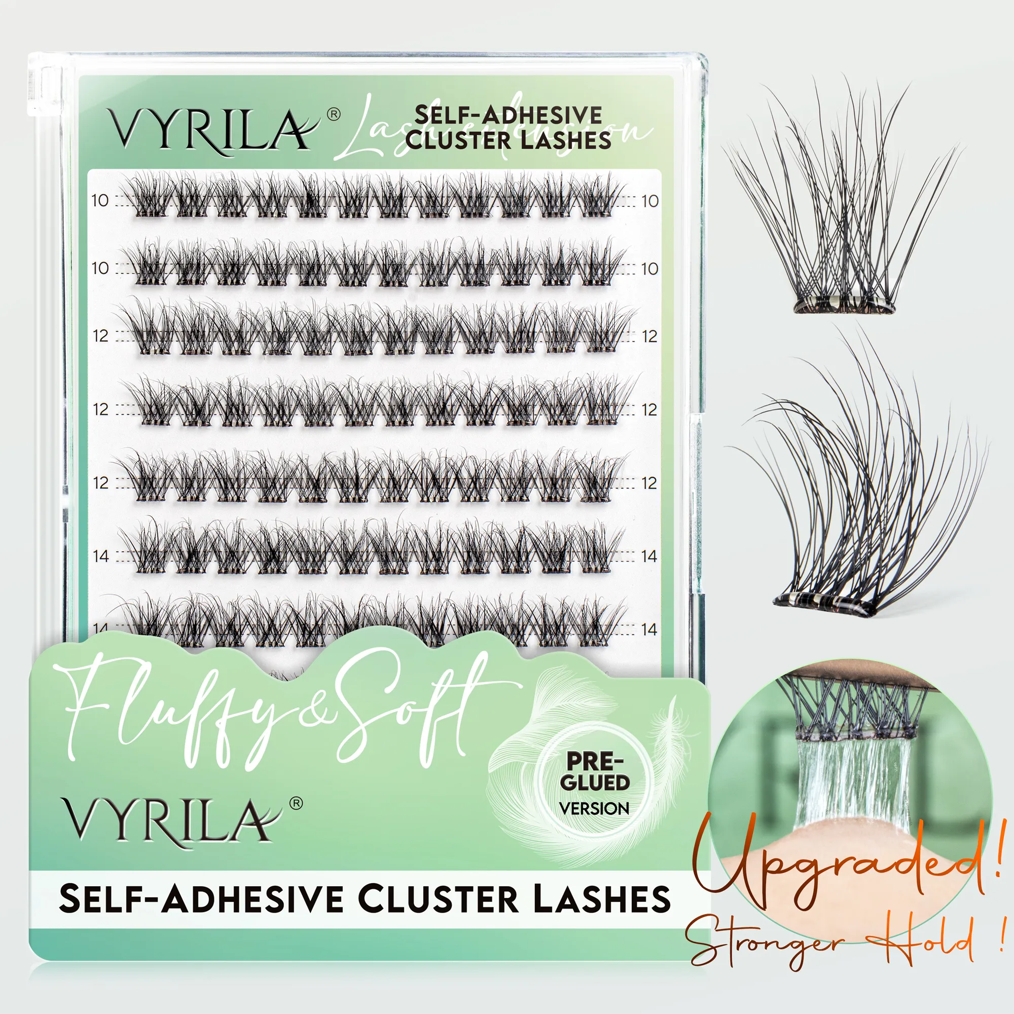Samolepící řasy Bez nutnosti lepidla Řasy 10‑16 mm Předlepené řasy D Curl Soft Natural Press on Lashes — image 2
