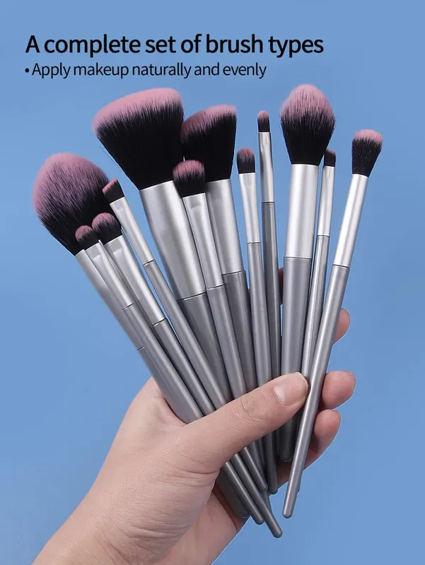 Set di pennelli per trucco rosa da 12 pezzi Pennelli per correttore, fard, cipria, ombretto, evidenziatore, fondotinta, strumenti di bellezza cosmetica — image 9