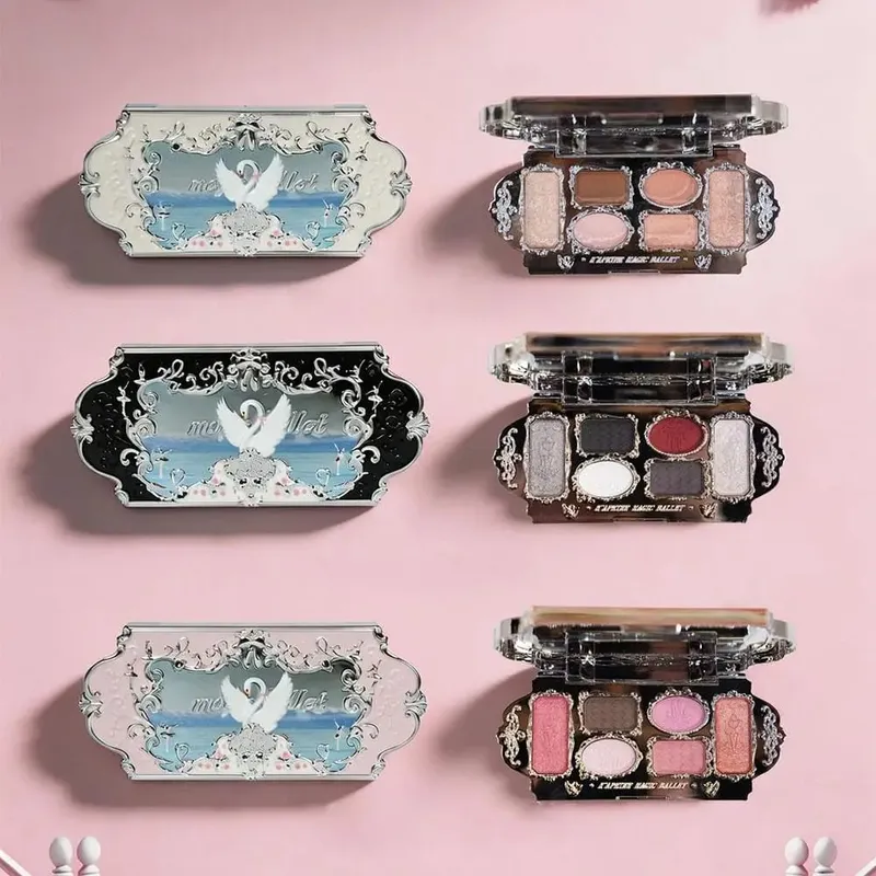 Rekaan Timbul 3D Indah 3 dalam 1 Jantung Keychain Balsem Bibir Berkilauan Halus Palet Pembayang Mata Timbul Serbuk Blush — image 6
